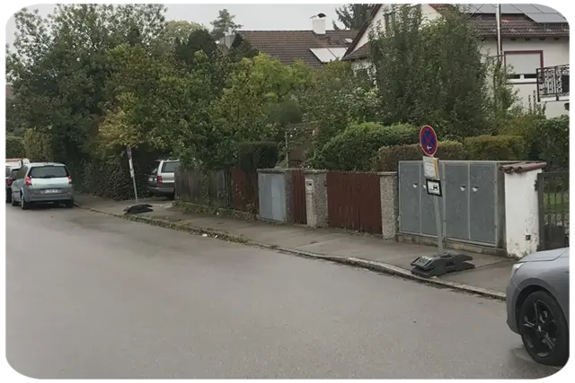 Halteverbot für eine Möbellieferung Halteverbot für eine Möbellieferung in München Fasanerie