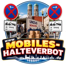 Halteverbotsschilder München. Halteverbotsschilder für einen Umzug in München.